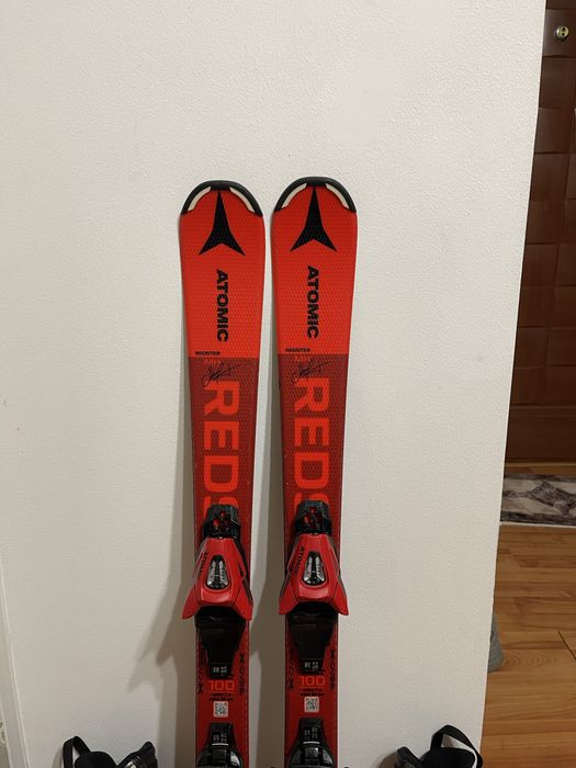 Schiuri copii 100 cm atomic cu clapari set skiuri