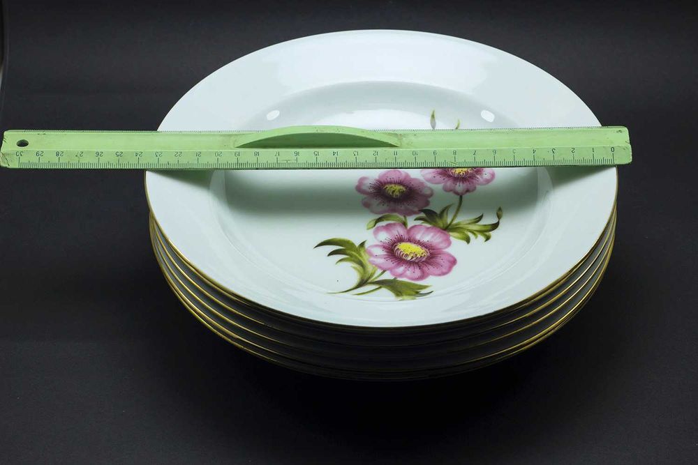 Тарелки "Ветка шиповника", - 6 шт, старая Германия - KAHLA (Кахла)