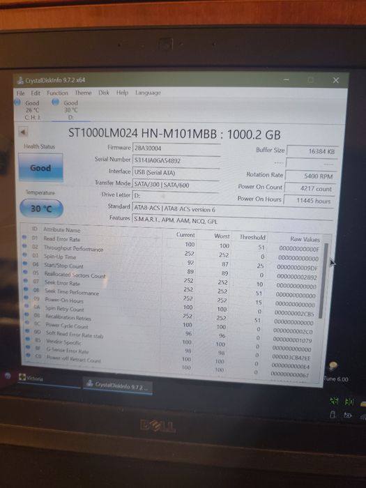 Hdd laptop Samsung 1tb 100%