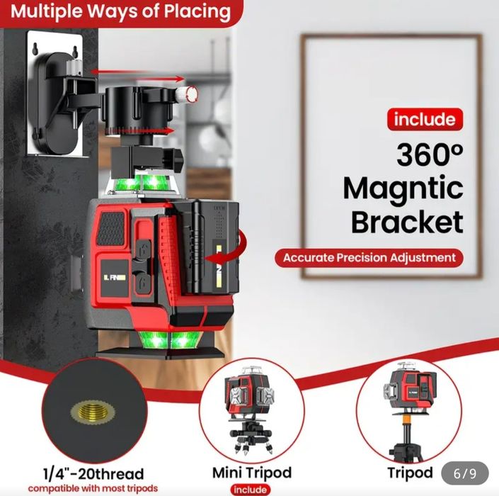 Laser Profesional 4D 16 linii tehnologice Green Laser