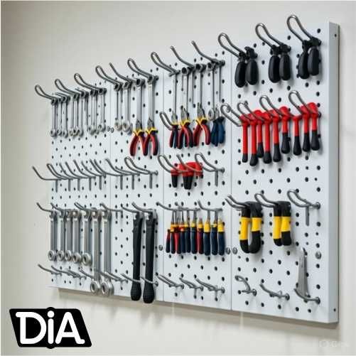 Teshilgan panel, перфопанель, do'konda ilgaklar uchun panel