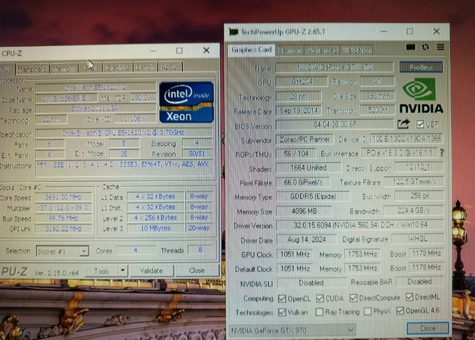 Desktop Xeon E5-1620 v2, GTX 970, 32GB RAM