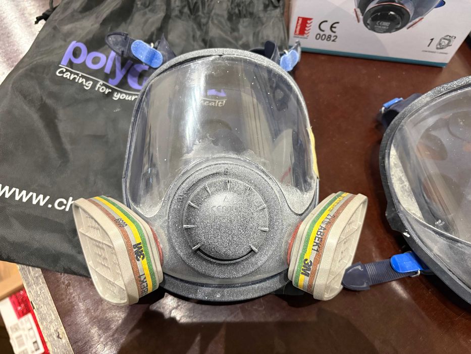 Бояджийска маска панорамна PolyGARD - за филтри 3M - 2 бр