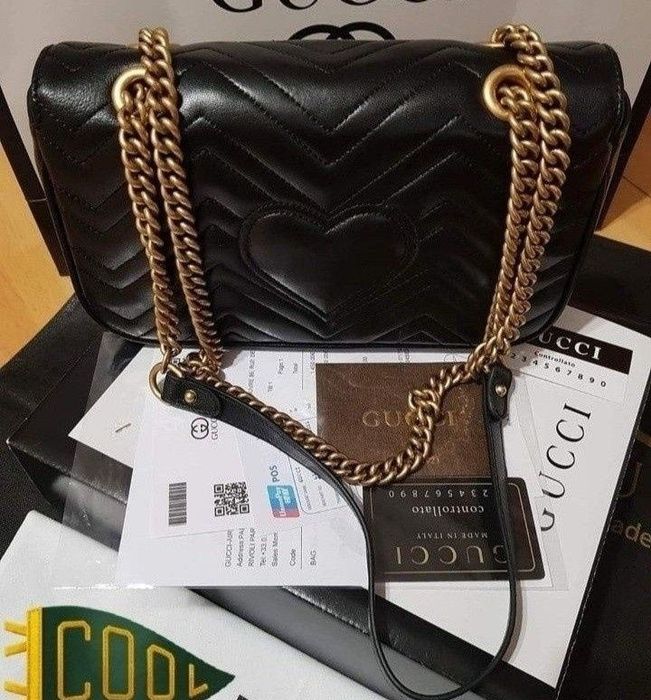 Geanta piele naturala 100%,model Marmont,cutie,certificat,card,saculet,etichetă