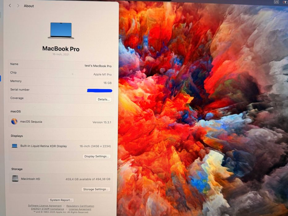 MacBook Pro M1 Pro 16-inch/ 512 Gb / Space Gray