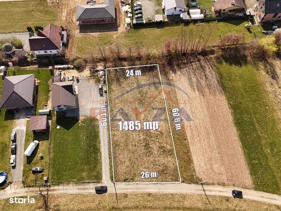 Teren intravilan Catalina, str.Nufărului, 1485 mp, deschidere 26 m