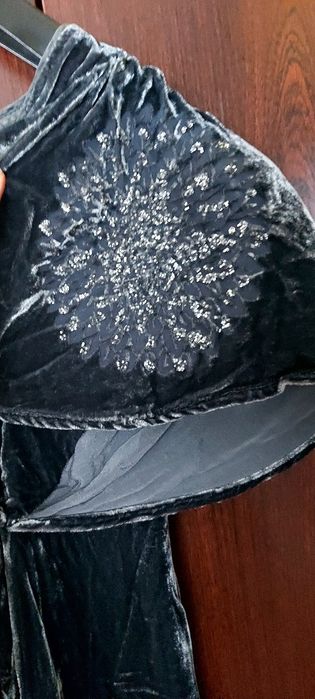 Плюшена сива рокля XS/S