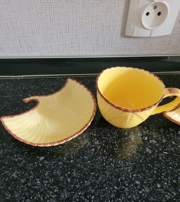 Чайная пара в форме листья