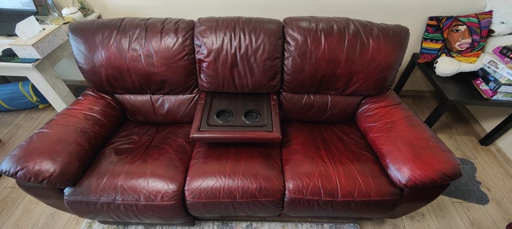 Дивани от естествена  кожа двойка и тройка