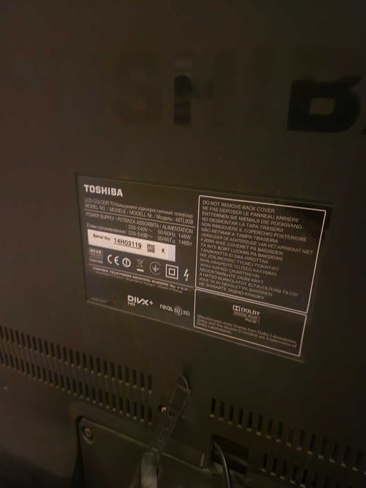 Телевизор TOSHIBA неработещ