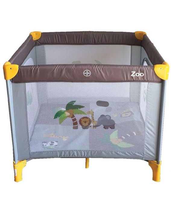 Бебешка кошара за игра Bebino - Zoo, сива