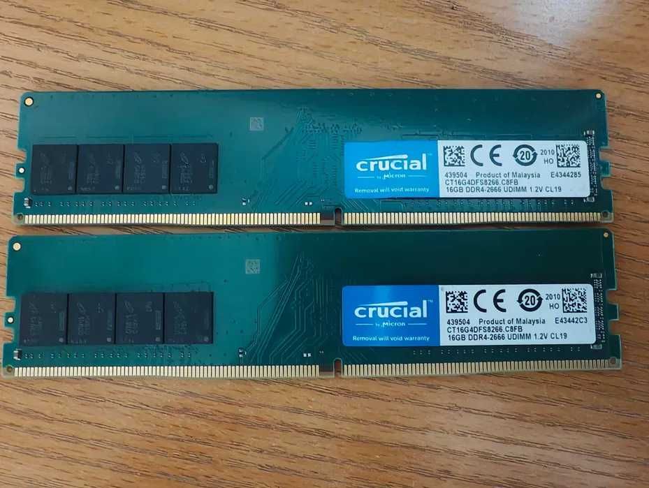 ОЗУ DDR 4 Crucial 32 гб (2*16) ДДР 4