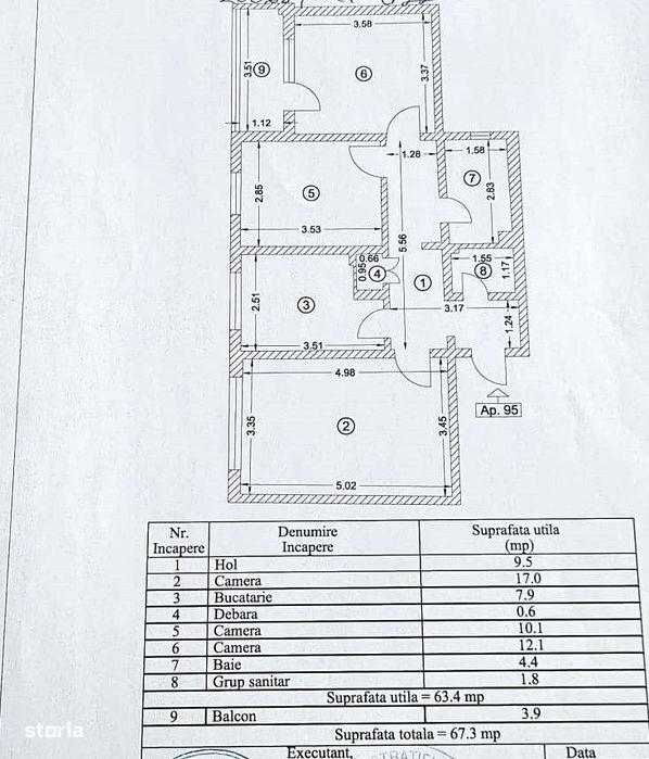 Apartament 3 camere decomandat - Kaufland ICIL — fotografia 3