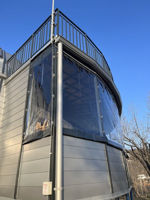 Ветроупорни завеси и прегради кристал PVC инил барбекю найлони