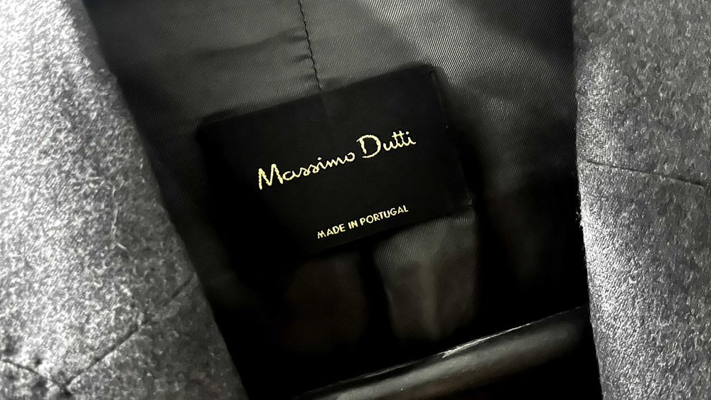 Женский серый пиджак Massimo Dutti