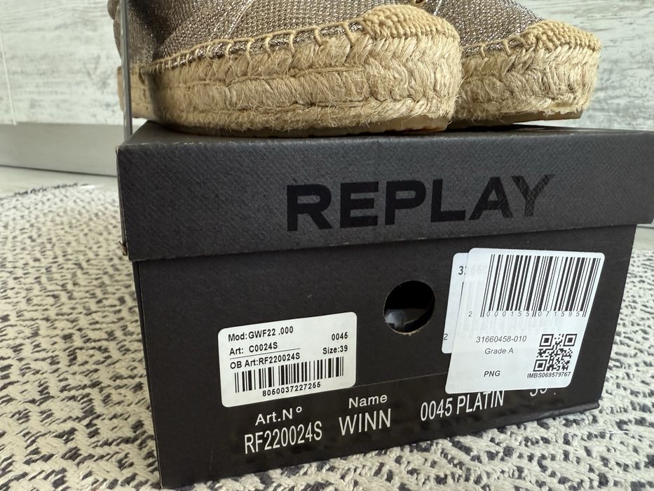 Еспадрили Replay в златисто