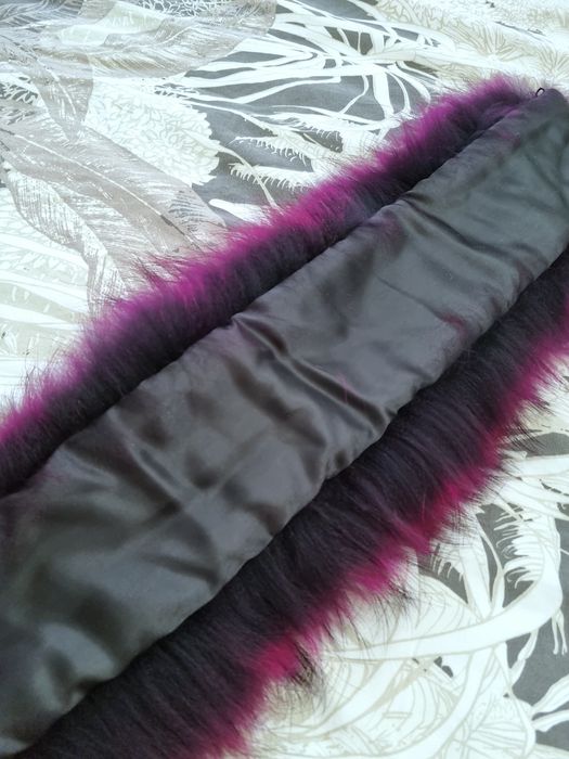 Guler Blana Naturala Nou pt Geaca / Parka Roz negru mob fuchsia