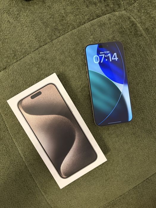 IPHONE 15 PRO MAX 256 GB - Natural Titanium - FULL BOX  - Stare Impecabila !