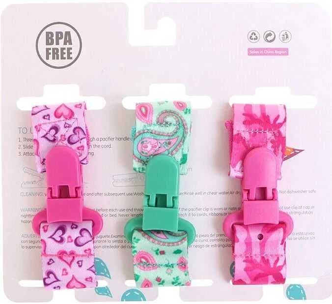 Set 3 snururi cu clema Suzeta + 5 buc capace priza. Noi ambalate!!