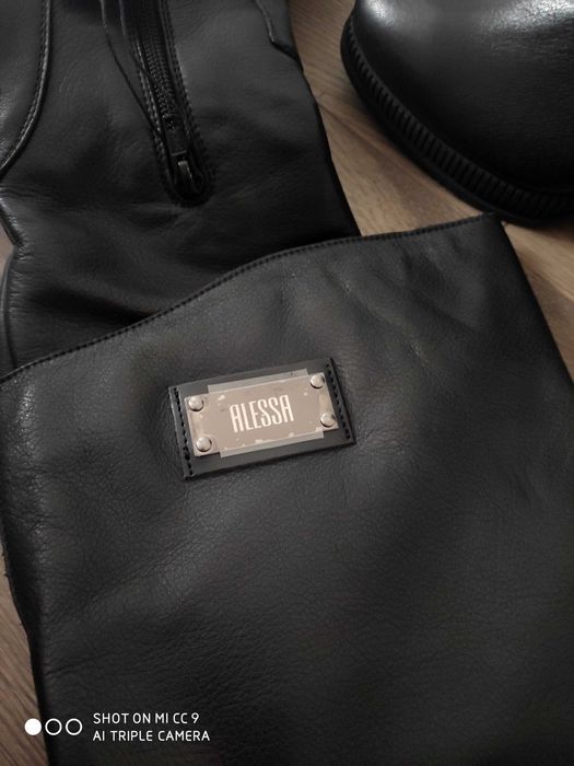 Alessa нови с етикет ботуши естествена кожа напа 37 размер