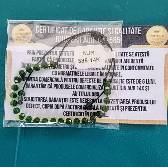 Brățară cu o bila de aur livrare prin curier