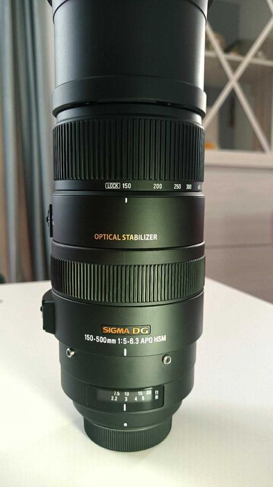 Vând obiectiv Sigma 150-500mm F 5-6.3 APO DG OS Nikon AF-S FX