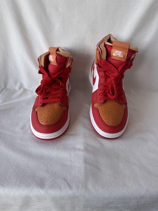 W Air Jordan 1 Zoom Air Cmft Fire Red Hot Curry,marime 36