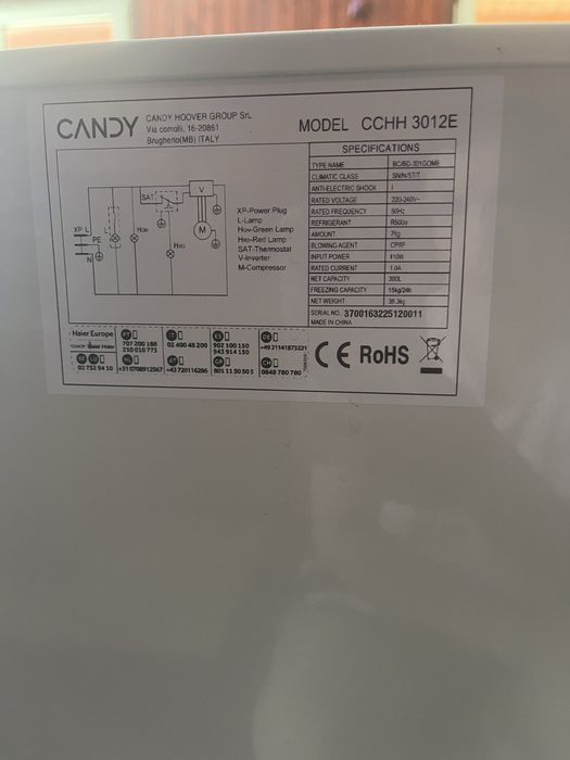 Lada frigorifica Candy