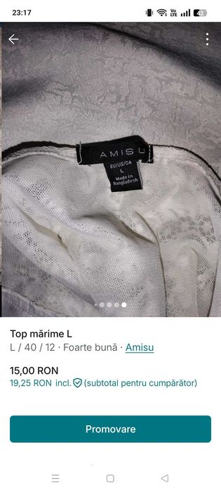 Top dama mărime L New Yorker