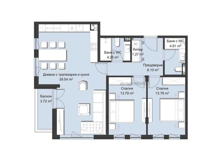 Продава се Тристаен апартамент в Пловдив, Западен - 129 кв.м за 1225 €/кв.м - Снимка #11