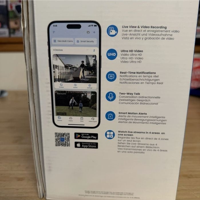 Kit cameră de securitate AOSU 360 cu alimentare solară