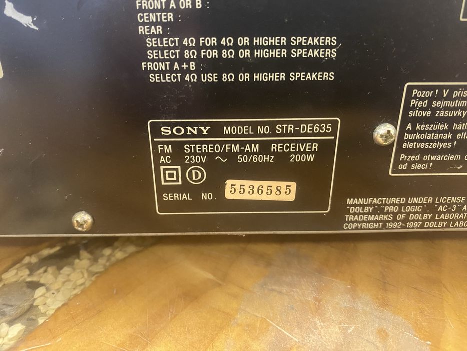 Statie / amplificator sony STR DE635