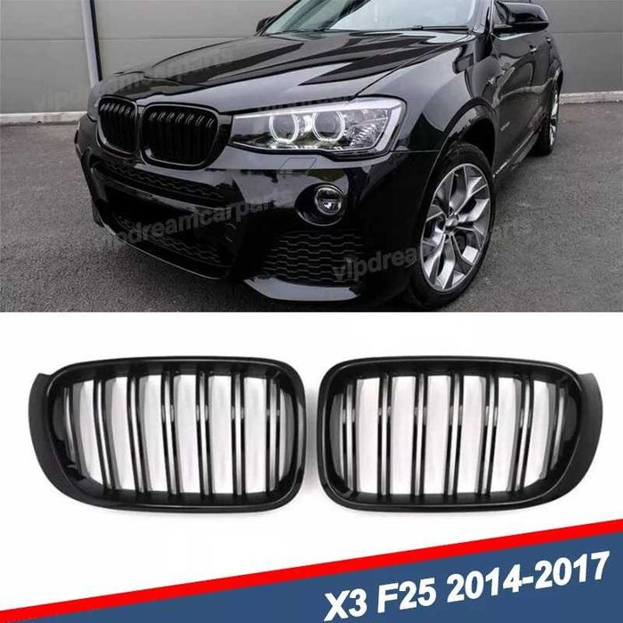 Бъбреци Х3 Ф25 Фейслифт 2014-2017 Решетки Двойни М Черни BMW X3 F25
