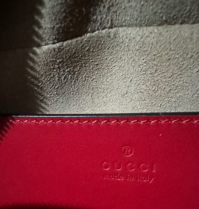 GUCCI geantă piele roșie