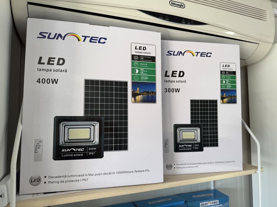 Lampă Solară LED 400W SUNTEC Premium – Iluminare Profesională, IP67, Telecomandă |