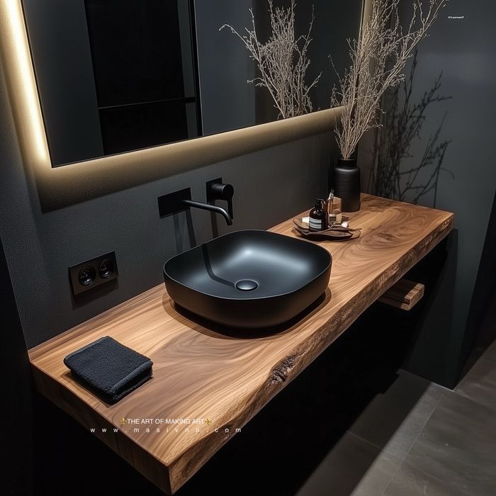 Дървен плот за баня / Плот за баня от дърво