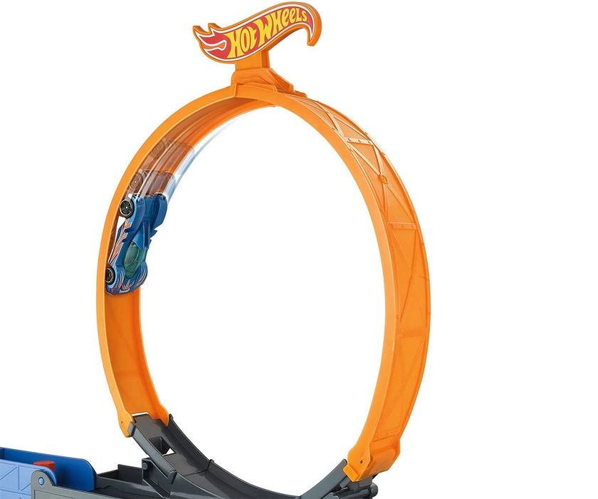 Hot Wheels - Игрален комплект Транспортьор с писта и количка