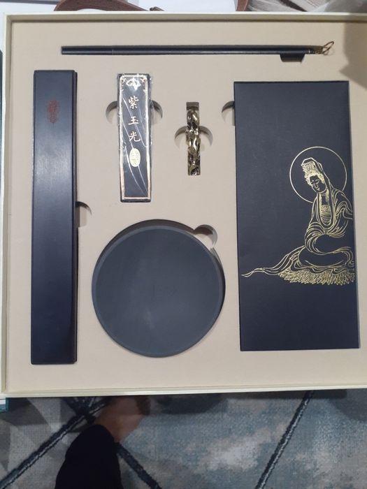 Набор китайской каллиграфии, ручка, чернила, бумага и чернильный камен