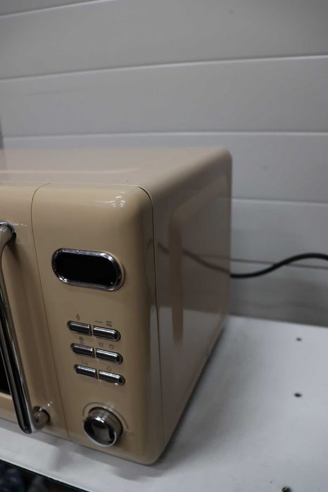 Cecotec Proclean 5110 Ретро Жълта Цифрова Микровълнова Печка с Грил, 700 W, 5 Нива, Таймер до 60 минути, 8 Програми и Режим Размразяване, лек ДЕФЕКТ
