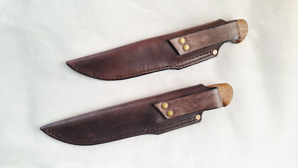 Ножове за лов риболов туризъм ръчна изработка с кожена кания