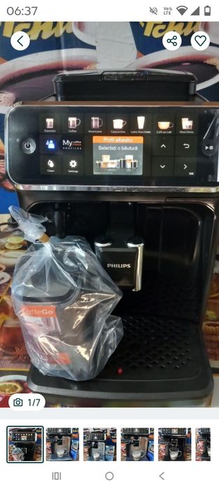 Expresor cafea Philips LatteGo 5400 ,5500 câteva cafele!