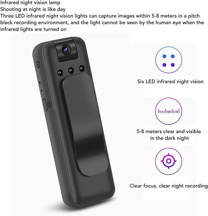 Мини Wifi body camera камера за тяло с Wifi и въртящ се обектив 180°