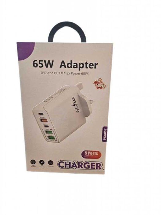 Адаптер - Ултра бързо 65W (Super VOOC+) USB-C + USB-A заряд
Цена 25лв.