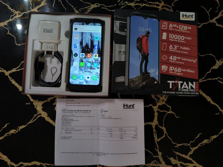 Telefon  iHunt Titan de P13000 Pro. Telefon IP 68