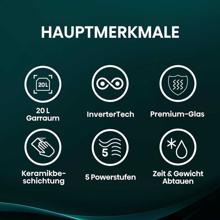 Микровълнова печка Hisense H20MOBP1HI, 20 л, 700 W, Керамично покритие