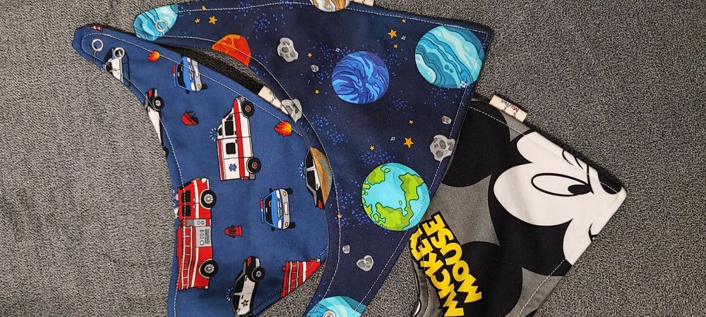 3 лигавничета/бандани ръчна изработка, нови