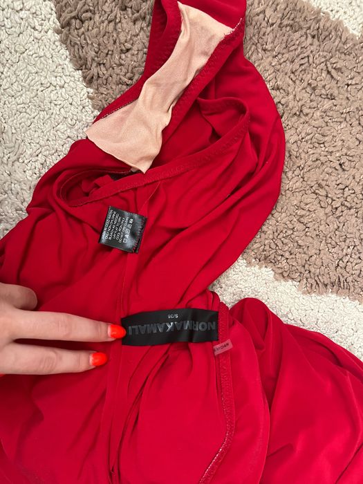 Norma Kamali Diana червена рокля S размер