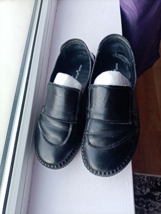 Черни дамски обувки от естествена кожа