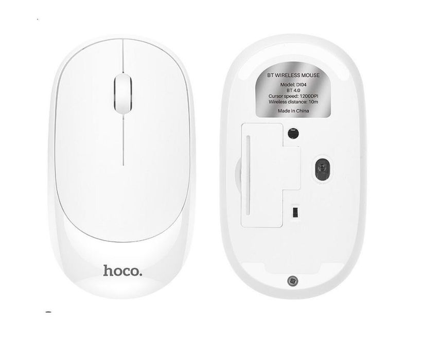 Mouse Wireless HOCO DI04 1200DPI BT / Wi-Fi Alb
