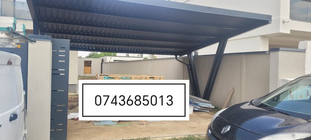 Carport, pergola auto, rafturi cantilever , panouri solare